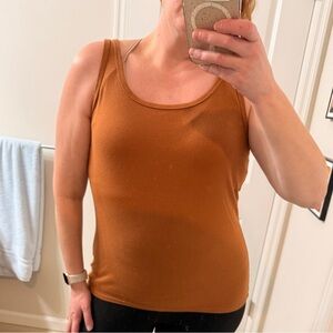 Women's Sleeveless Brown Tank Top